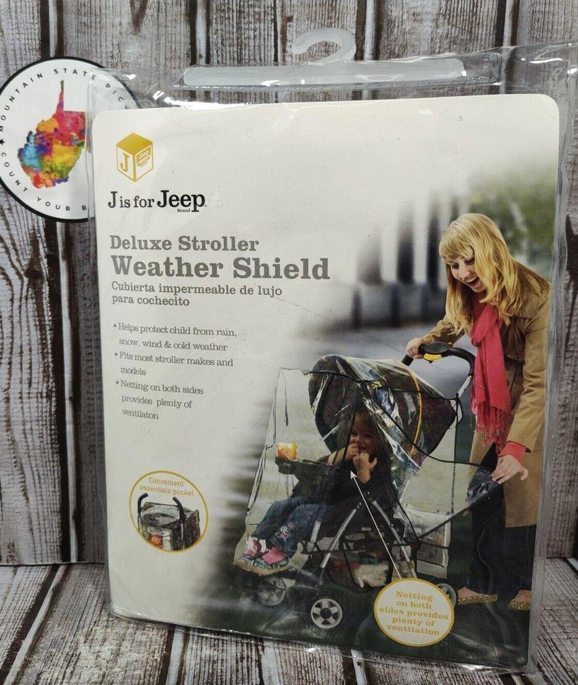 J is for Jeep Deluxe Stroller Weather Shield Jogging Stroller Cover 90106 New